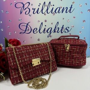“TWEED” CROSSBODY BAG & TRAIN CASE